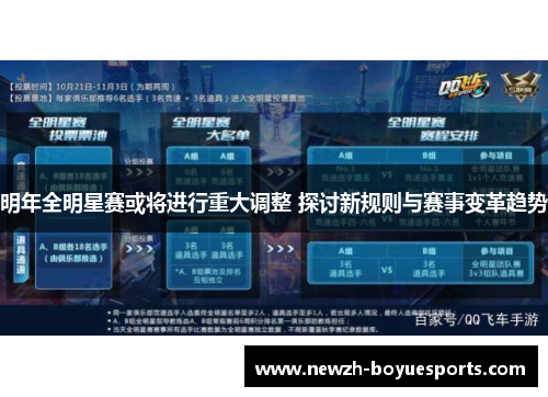 明年全明星赛或将进行重大调整 探讨新规则与赛事变革趋势