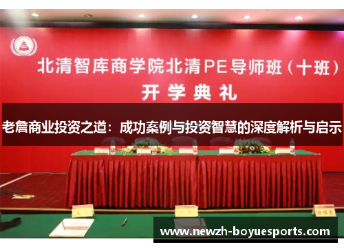 老詹商业投资之道：成功案例与投资智慧的深度解析与启示