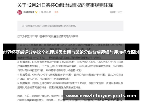 世界杯赛后评分争议全梳理球员表现与舆论分歧背后逻辑与评判标准探讨